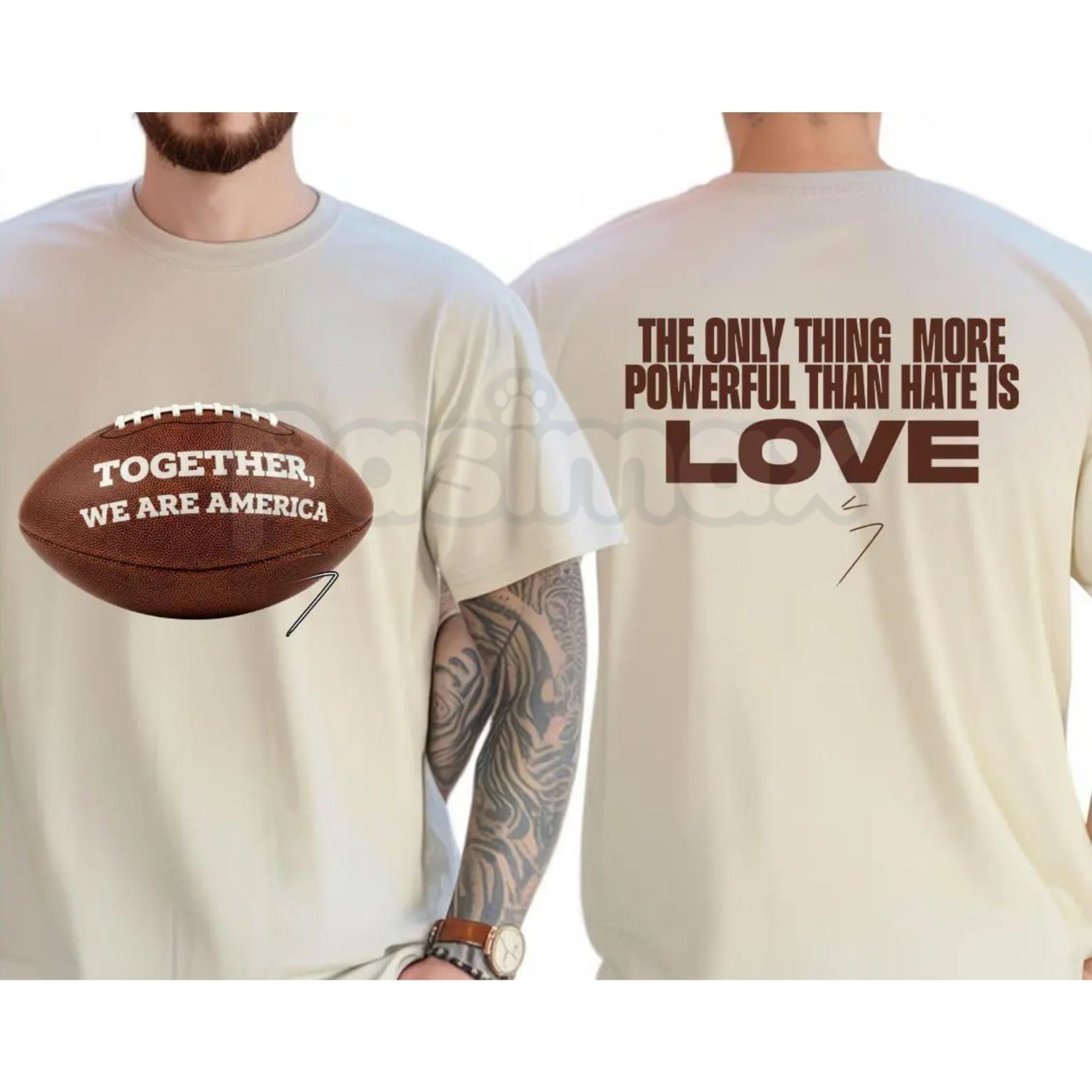 Pasimax "Together We Are America" Vintage T-Shirt - Inclusive Unity & Patriotism Graphic Tee, Premium Heavyweight Unisex 100%