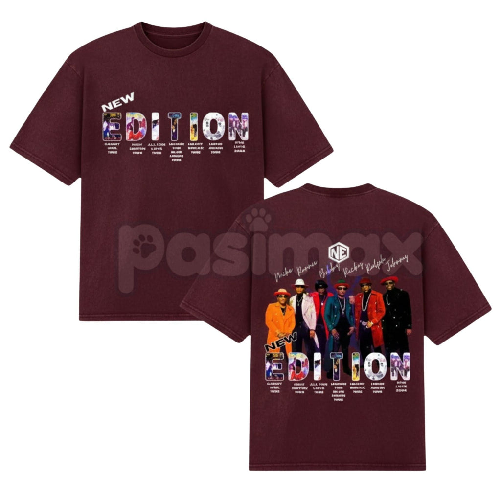 Pasimax New Edition "Way Tour 2026" Inspired T-Shirt - Retro R&B Concert Graphic Tee, NE4Life Fan Merchandise, Vintage 90s Mu