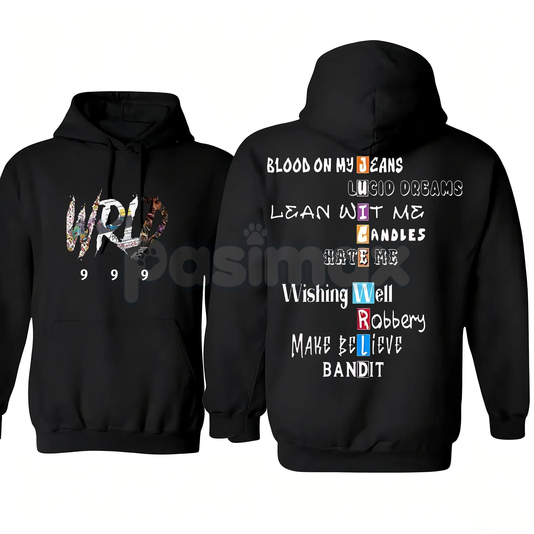 Pasimax Juice 999 Hip Hop Rapper Hoodie – Legends Never Die Concert Tour Pullover, Fan Merch & Streetwear, Unisex — detail cl