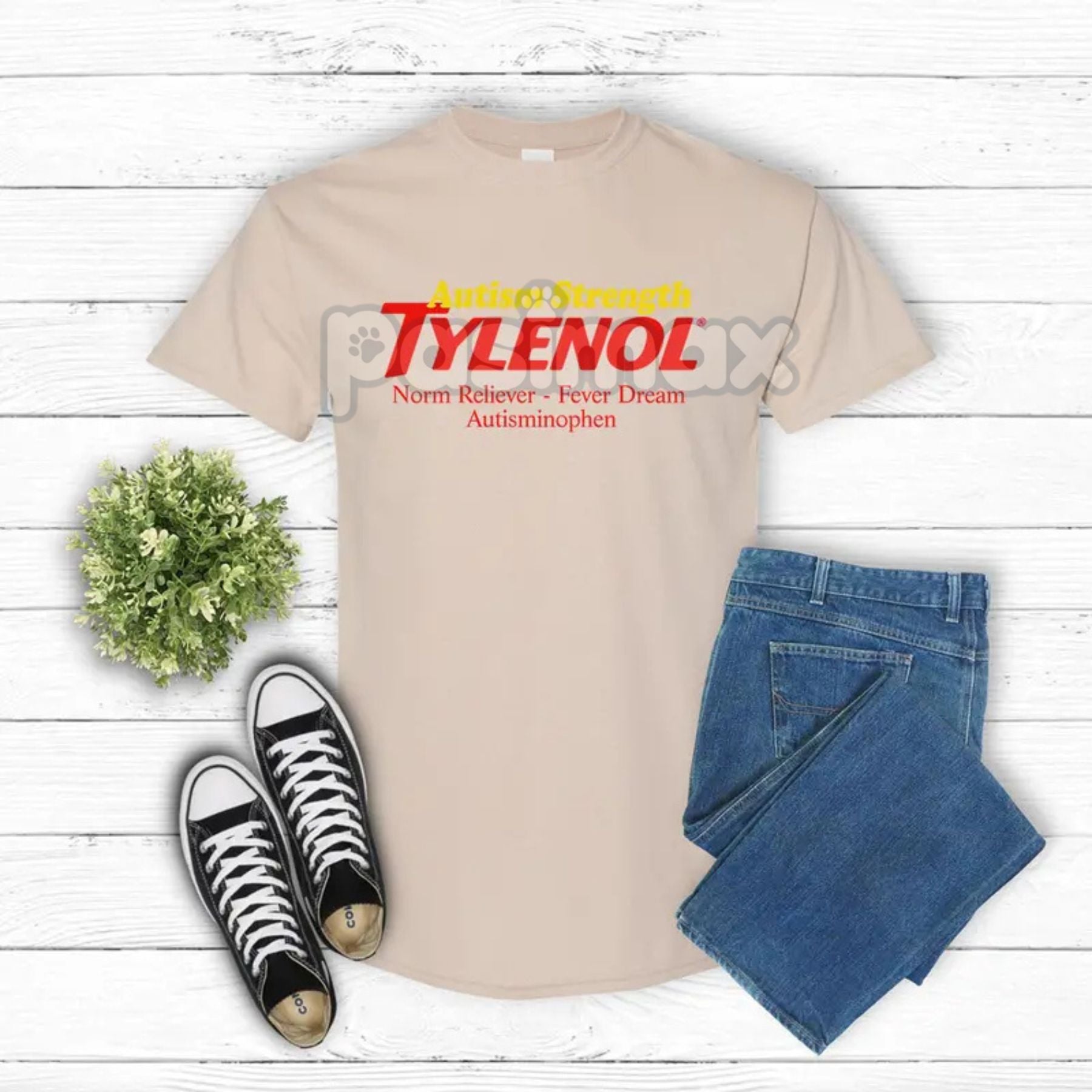 Pasimax Autism "Extra Strength" Funny T-Shirt — lifestyle context