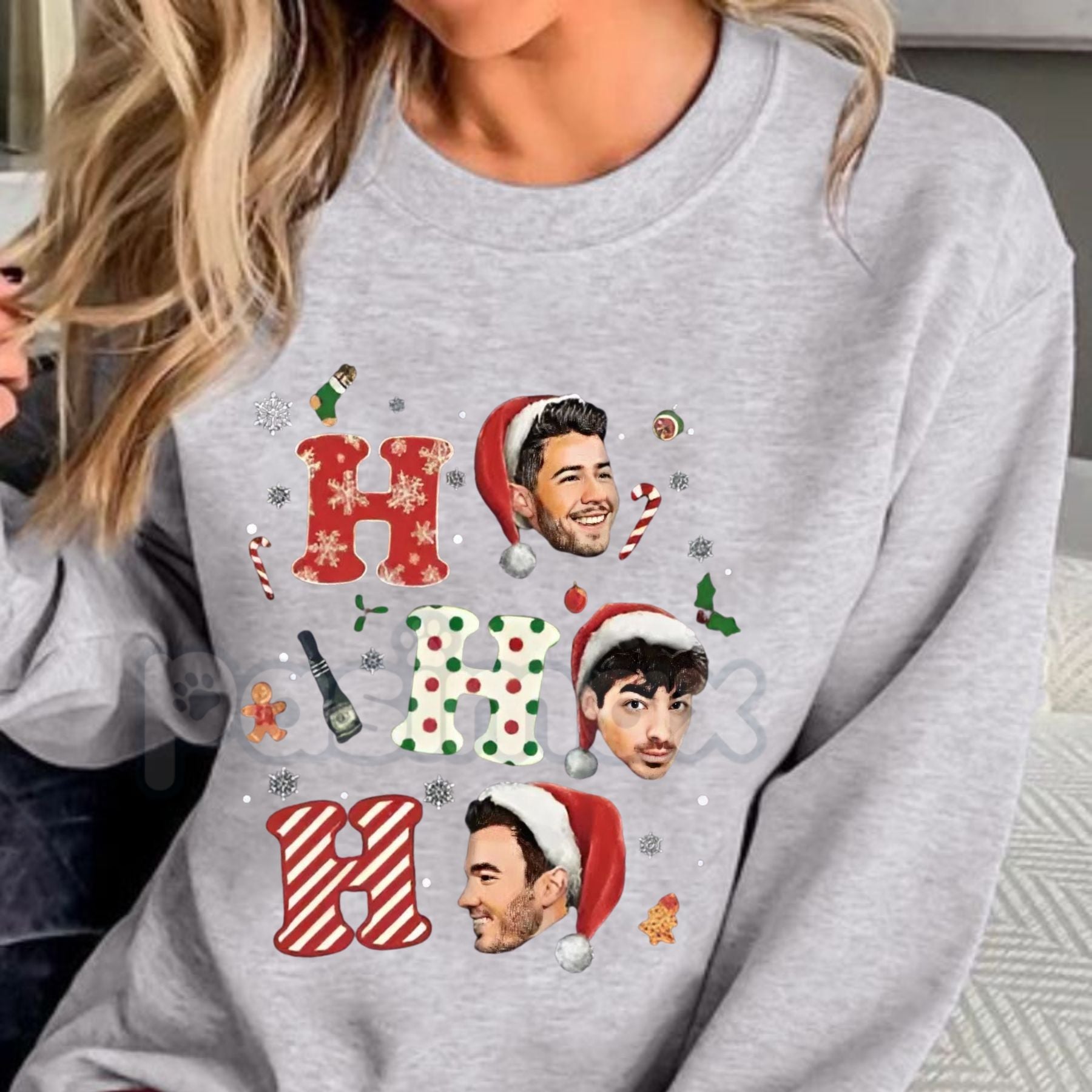 Pasimax Vintage Jonas Bros Christmas Sweatshirt | 20th Anniversary Tour Shirt | Nostalgic Y2K Holiday Jumper | Jonas Brothers