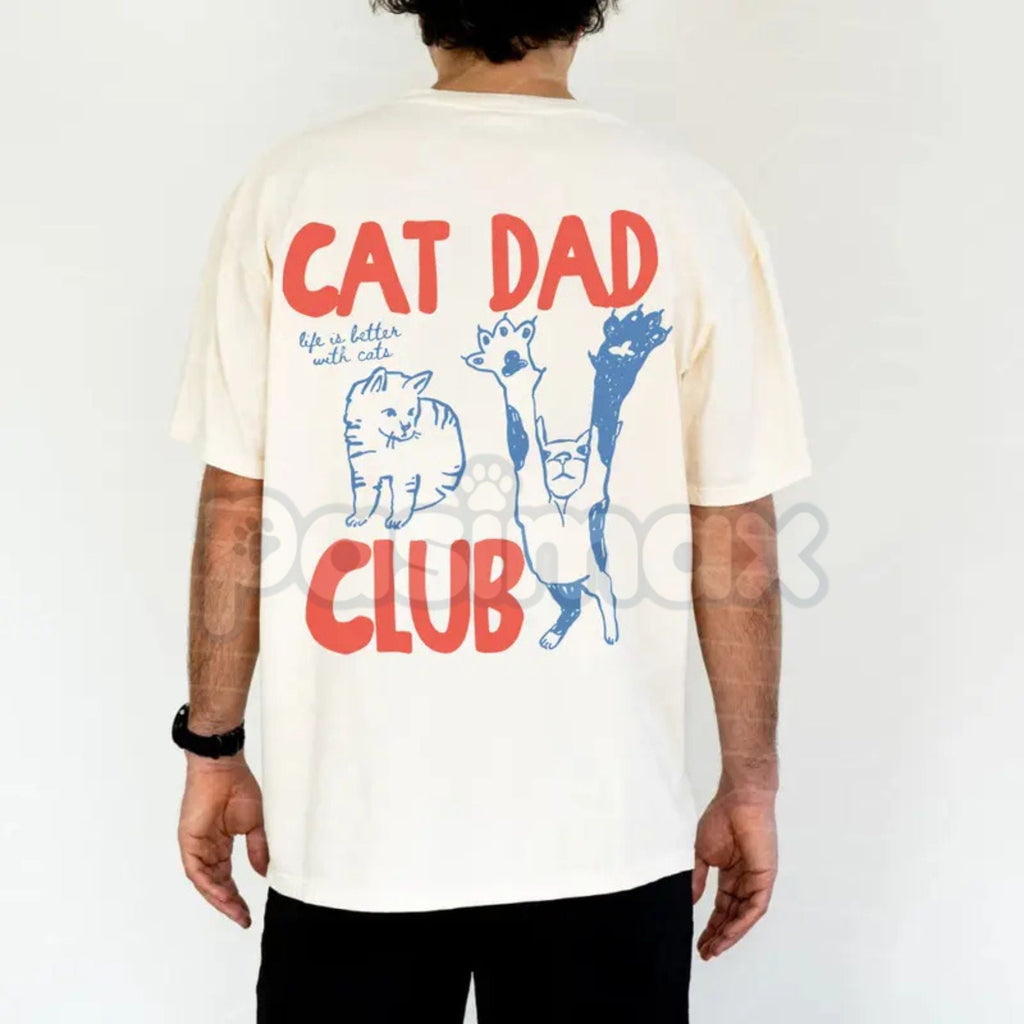 Pasimax Cat Dad Shirt - Proud Cat Owner Tee, Funny Feline Father Gift, Casual Pet Lover Apparel for Men — lifestyle context