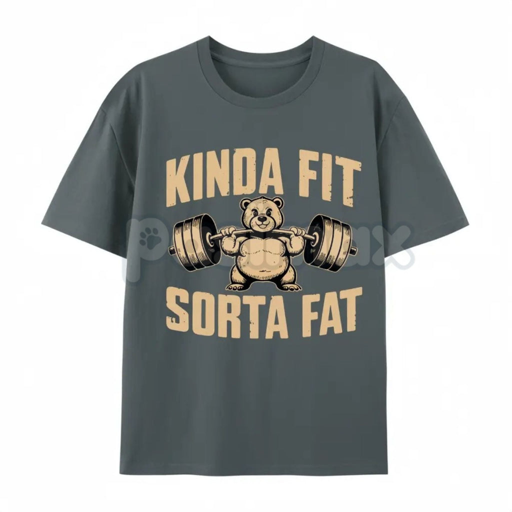 "Kinda Fit Sorta Fart" Funny Gym T-Shirt – Sarcastic Fitness Graphic Tee, Premium 100% Cotton Workout Humor Top, Soft Lived-In Heavyweight Activewear Shirt, Made in USA