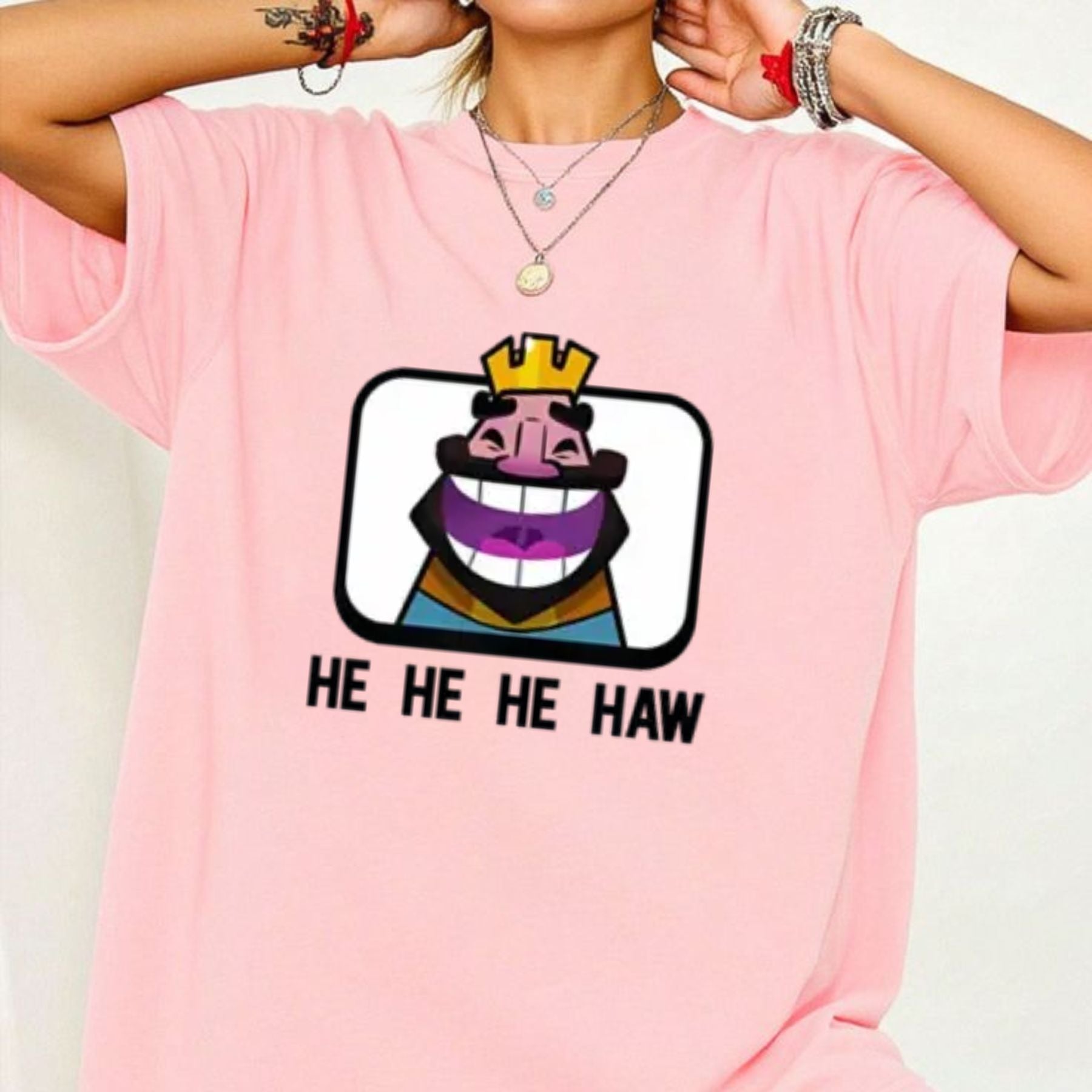 Pasimax Clash Royale "He He He Haw" T-Shirt — detail close-up