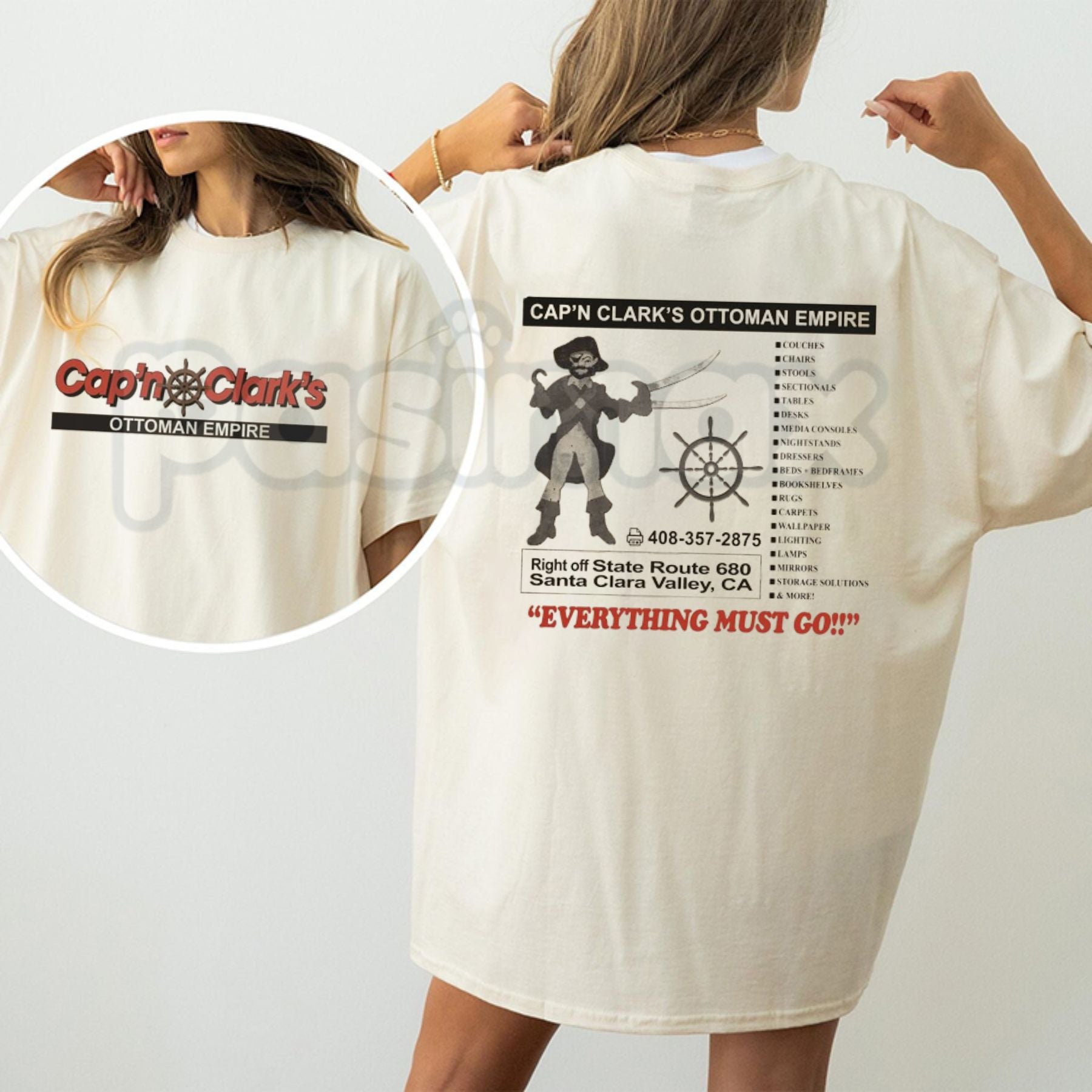Cap’n Clark’s "Ottoman Empire" T-Shirt – Funny History Pun Graphic Tee, Premium 100% Cotton Nautical & Furniture Humor Top, Soft Lived-In Heavyweight Sarcastic Captain Shirt, Made in USA