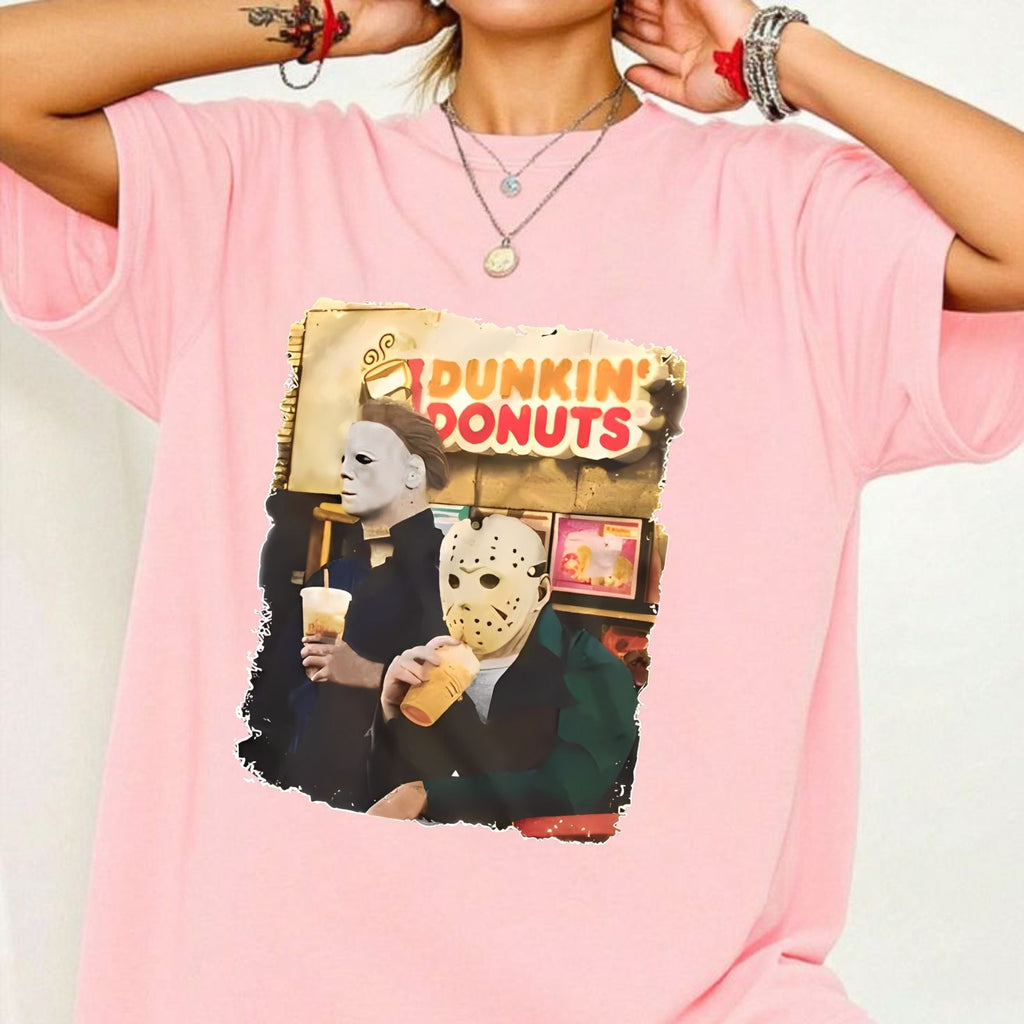 Pasimax Vintage Horror Cartoon Halloween T-Shirt — detail close-up