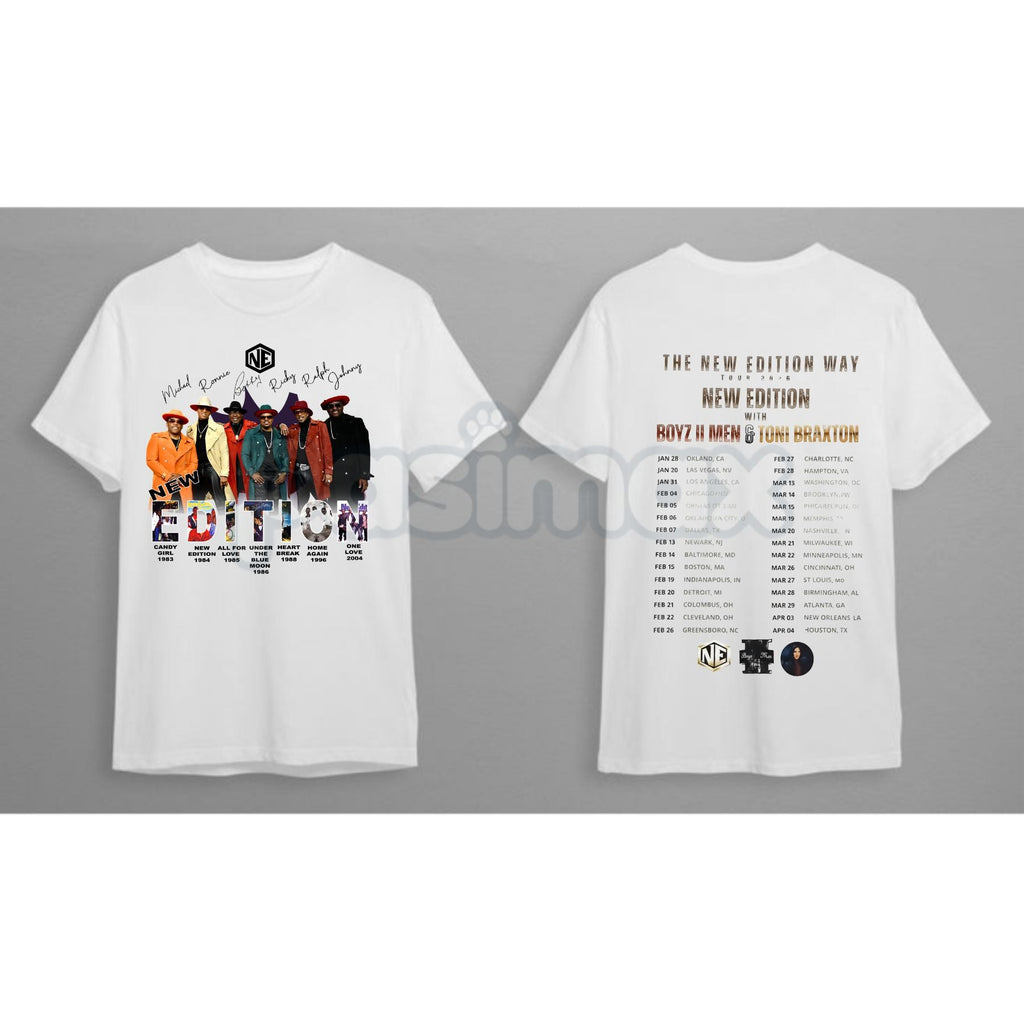 Pasimax The New Edition Way 2026 Tour T-Shirt - Official NE Concert Merch, Legacy R&B Group Graphic Tee, 2026 Reunion Tour Fa
