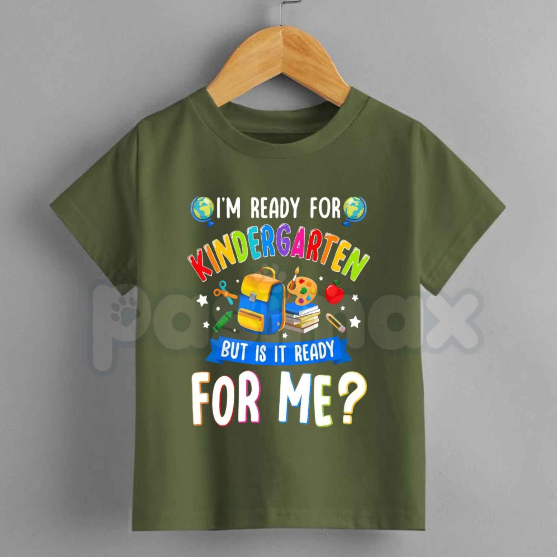 Kindergarten Back To School First Day Of Kindergarten T-Shirt – Cute School Milestone Graphic Tee, Kids Unisex Cotton Shirt
