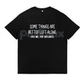 Pasimax Some Things Are Better Left Alone – Minimalist Aesthetic Hoodie, Graphic Sweatshirt & T-Shirt — detail close-up