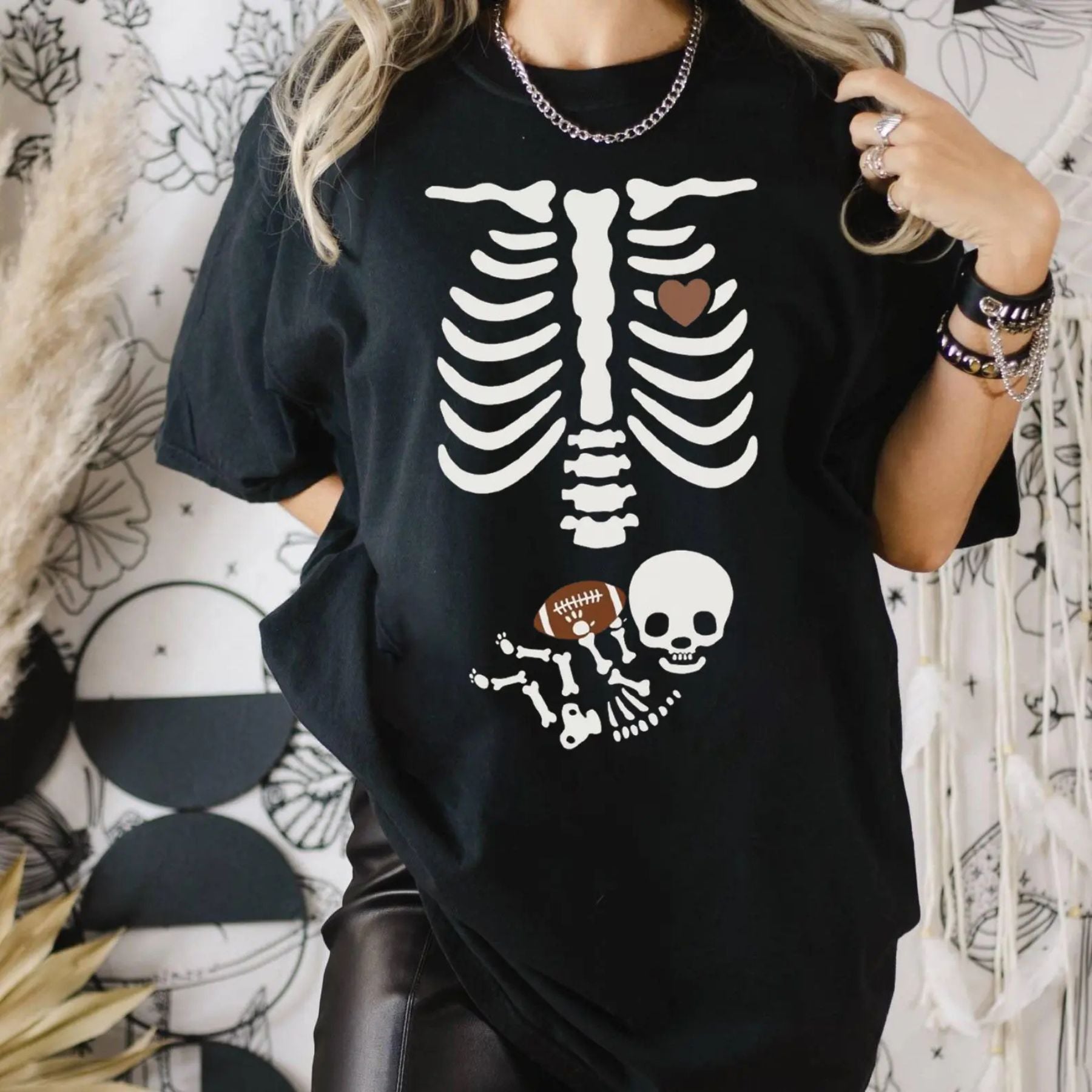 Pasimax Funny Football Pregnancy Shirt — lifestyle context