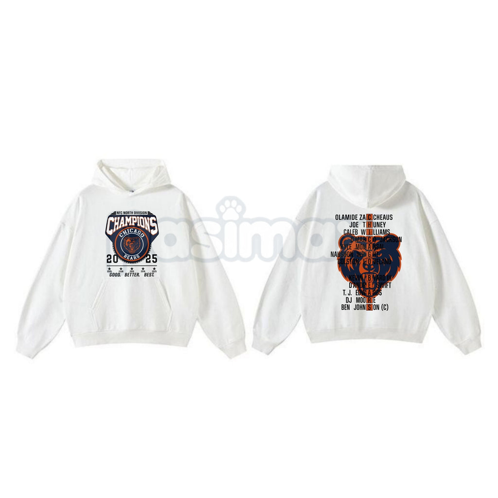 Pasimax Chicago Bears NFC Champions Vintage Hoodie – Monsters of the Midway Tribute, Retro Football Streetwear, Unisex Pullov