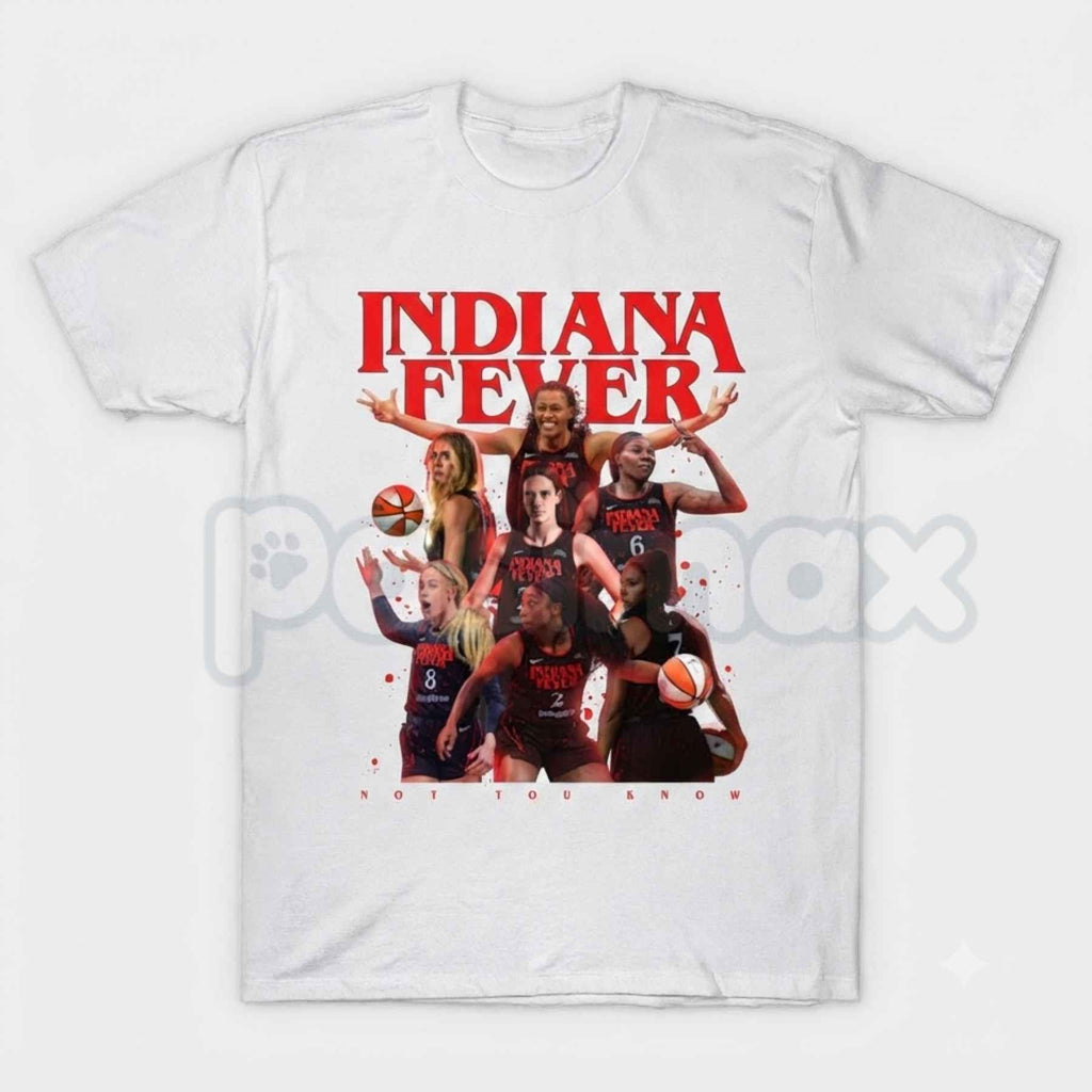 Indiana Fever T-Shirt – Official Style Women's Basketball Graphic Tee, Vintage WNBA Game Day Unisex Cotton Shirt