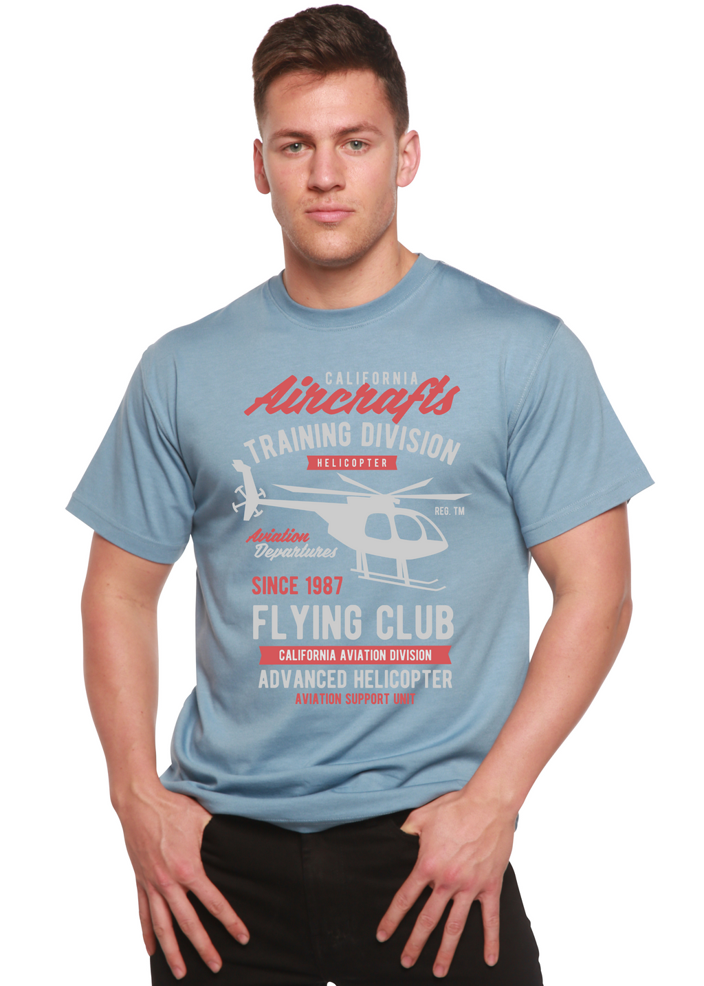 California Aircraft Men's Bamboo Viscose/Organic Cotton Short Sleeve Graphic T-Shirt — view 6
