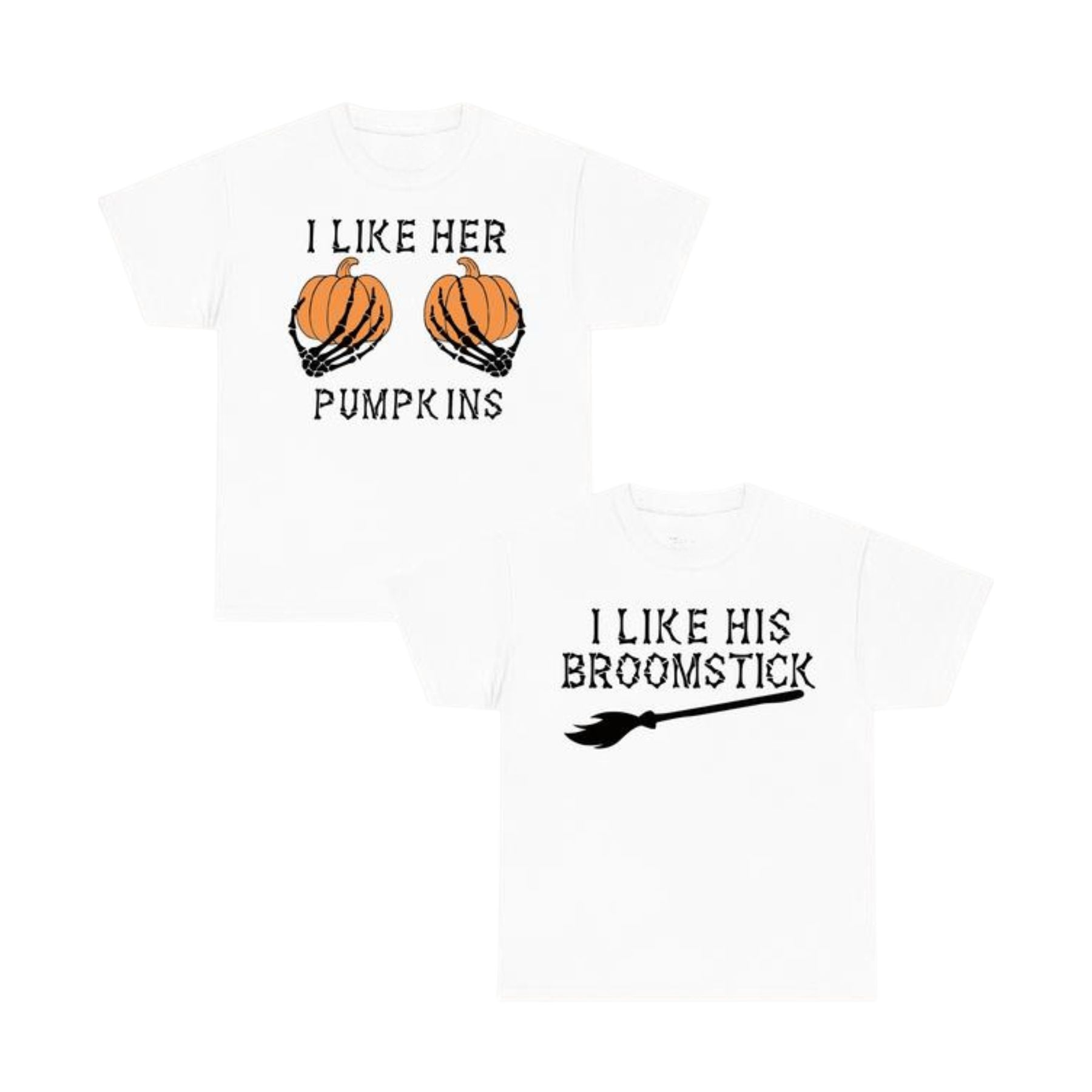 Pasimax Halloween Couple T-Shirts — lifestyle context