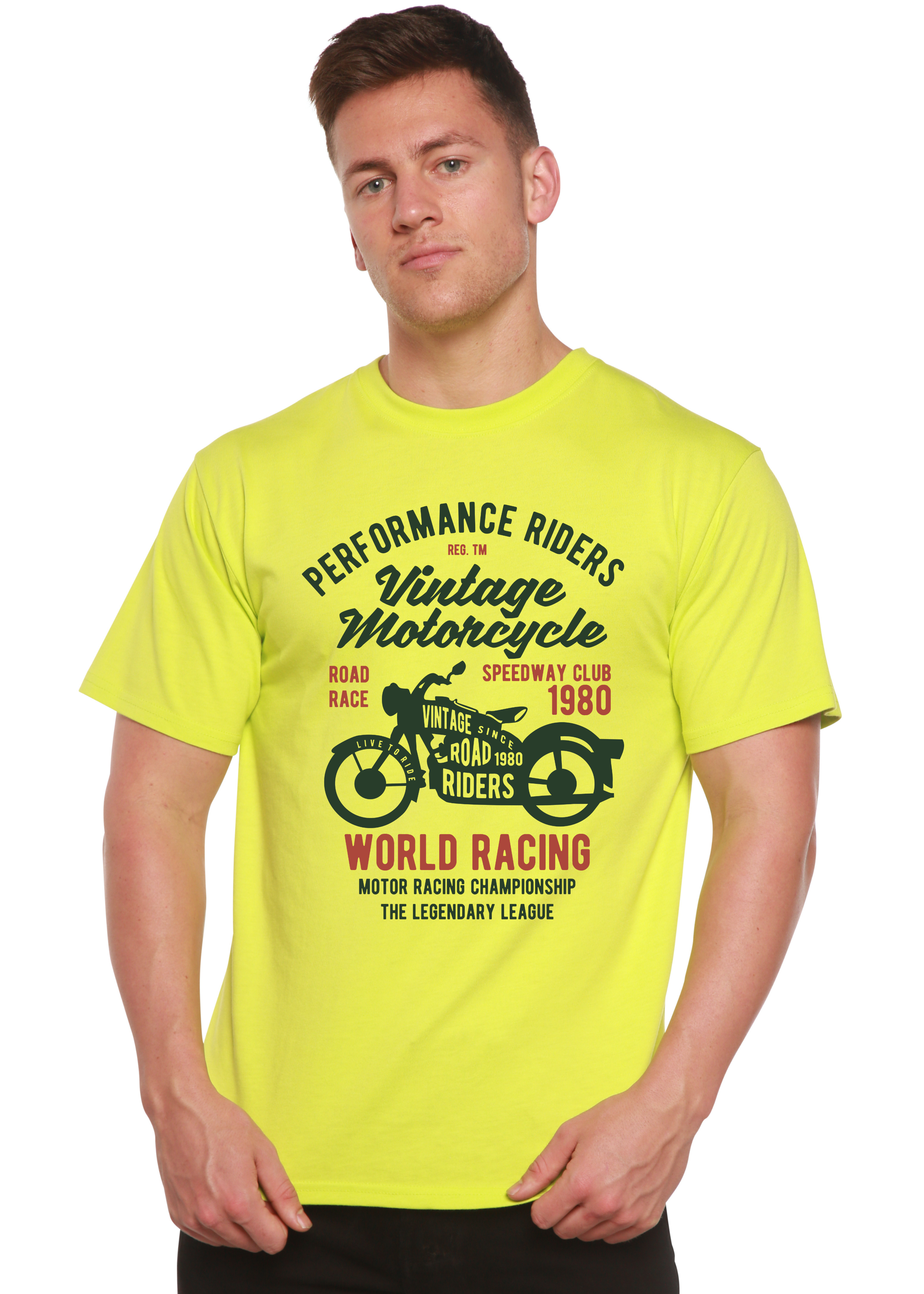 Spun Bamboo Vintage Motorcycle Spun Bamboo® Men's Bamboo Viscose/Organic Cotton Short Sleeve Graphic T-Shirt — lifestyle cont