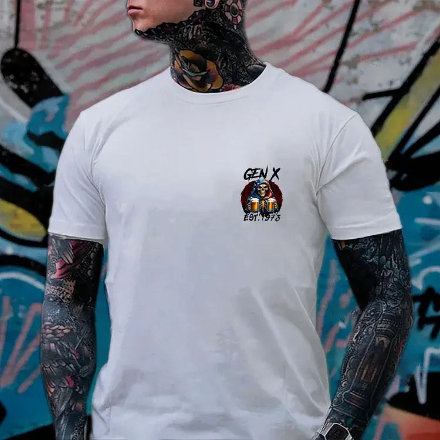 Pasimax "I Whisper Back Bring Beer" T-Shirt — detail close-up
