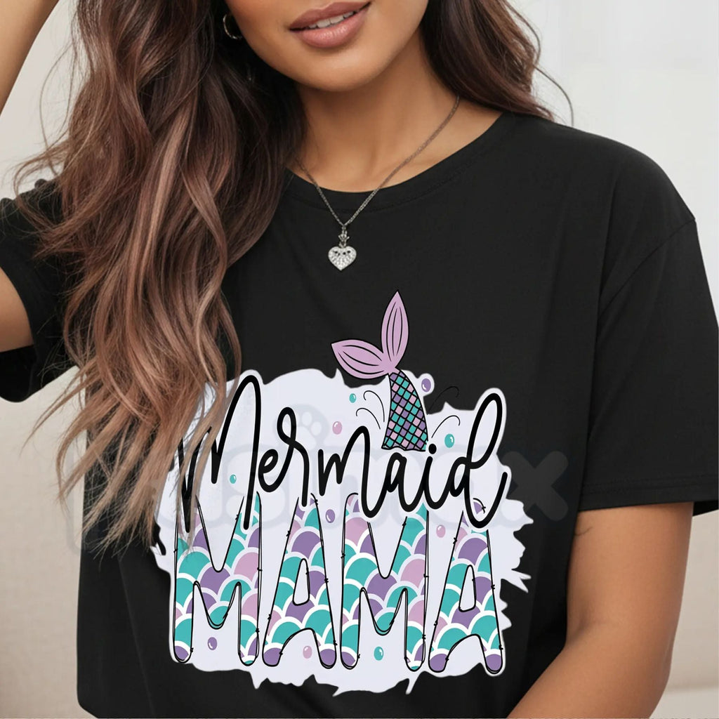 Women’s "MAMA" Print T-Shirt – Fashion Casual Round Neck Graphic Tee, Premium 100% Cotton Minimalist Motherhood Top, Soft Lived-In Heavyweight Stylish Mama Shirt, Made in USA