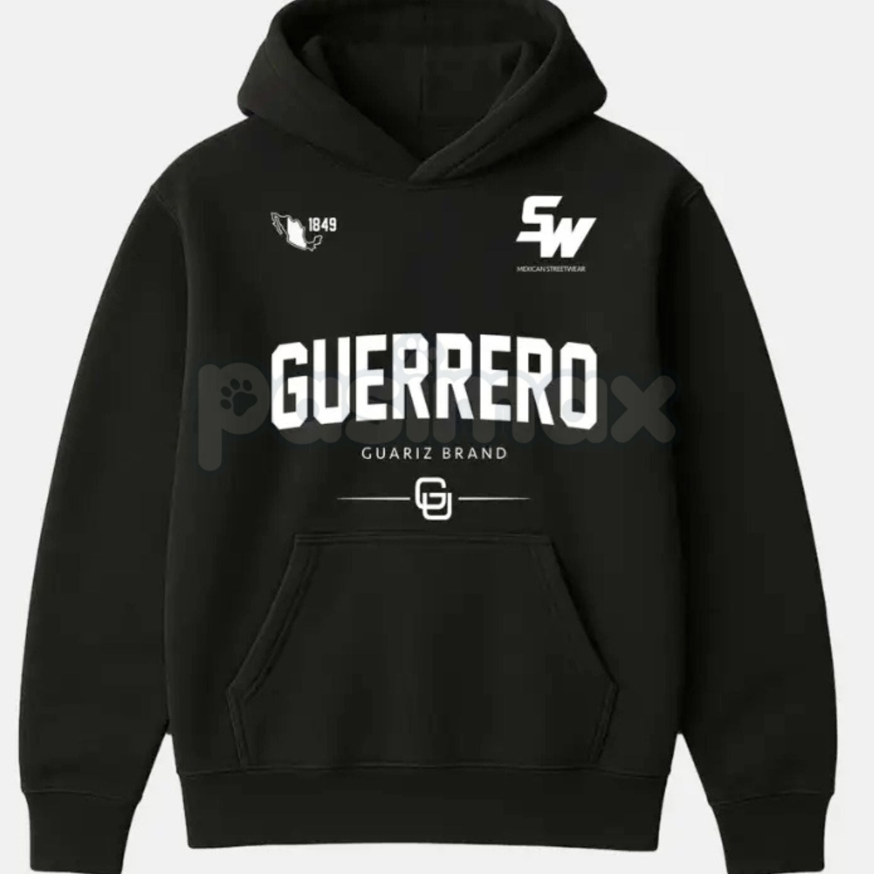 Pasimax MX STREETWEAR STATE Hoodie – Custom State Pride Pullover, Mexican Culture & Streetwear Graphic Apparel, Unisex — back