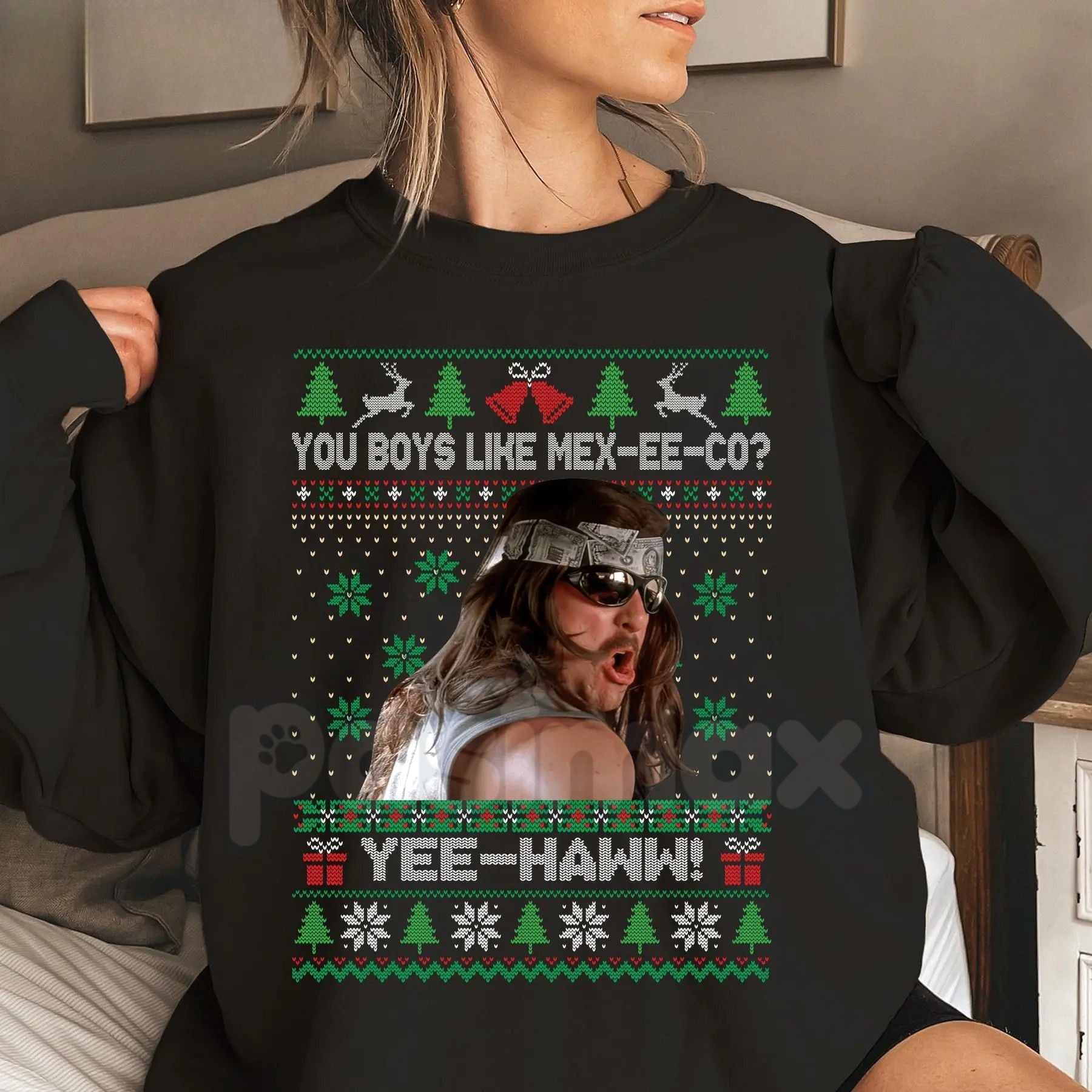 Pasimax You Boys Like Mexico? Super Troopers Ugly Sweatshirt | Steve Lemme Movie Quote Christmas Crewneck | Funny Cult Comedy