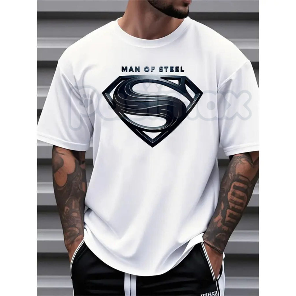 Justice League Men's Plus Size Casual T-Shirt – Iconic DC Comics Crew Neck Graphic Tee, Premium 100% Cotton Superhero Top, Soft Lived-In Heavyweight Big & Tall League Shirt, Made in USA