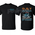 Pasimax Peterbilt Trucker Hoodie – Funny DOT Logbook Joke Sweatshirt & Big Rig Graphic T-Shirt — detail close-up