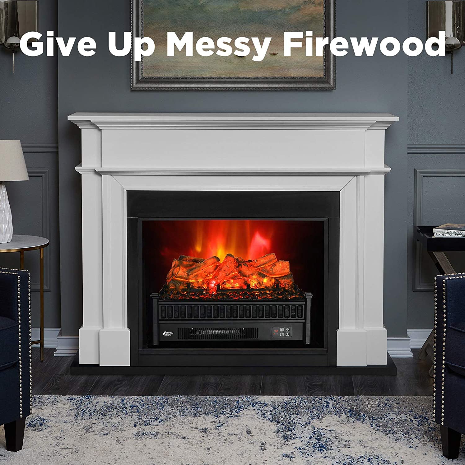 (Open Box) Eternal Flame EF23-LG Electric Fireplace Logs – TURBRO, view 2