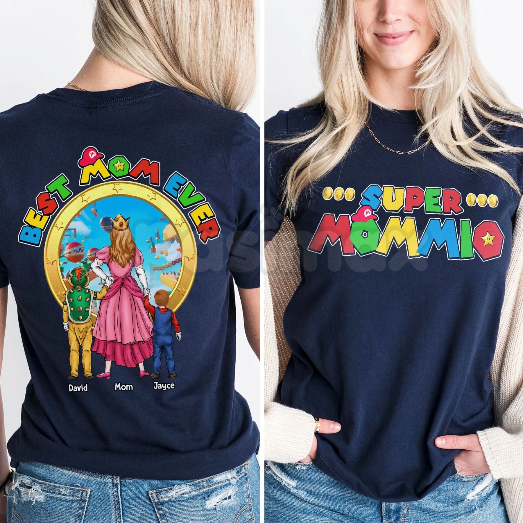 "Super Momio" Funny Mother's Day T-Shirt – Best Mom Ever Retro Gaming Graphic Tee, Premium 100% Cotton Personalized Mother's Day 2026 Shirt, Soft Lived-In Heavyweight Gamer Mom Top, Made in USA