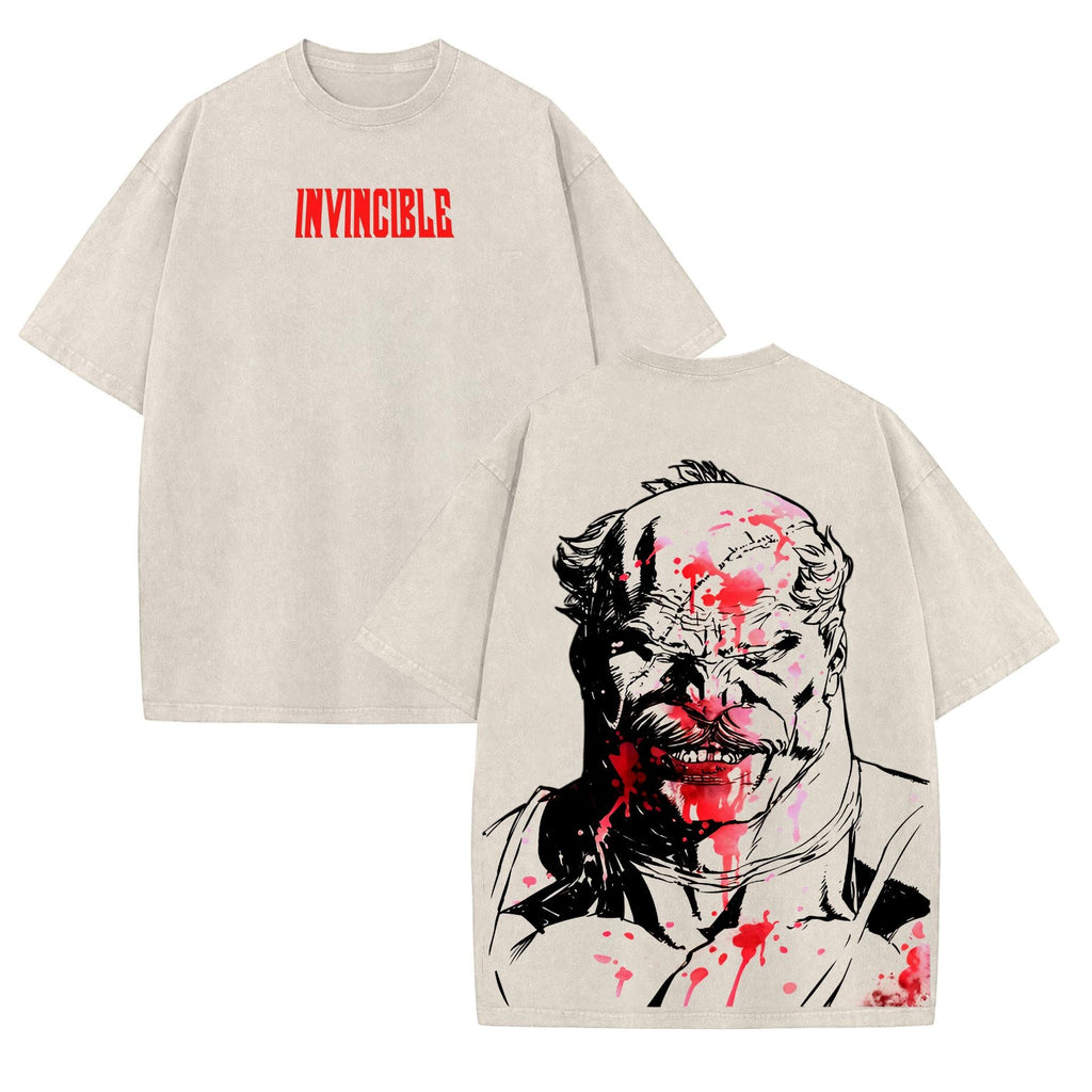 Pasimax Vintage Anime Oversized T-Shirt — detail close-up