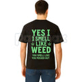 Pasimax "Yes I Smell Like Weed You Smell Like You Missed Out" – Funny Stoner Hoodie, Sweatshirt & T-Shirt — detail close-up