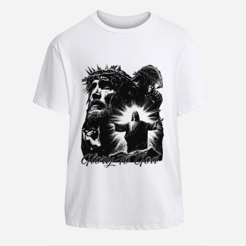 Pasimax "Glory To God" Jesus T-Shirt — detail close-up