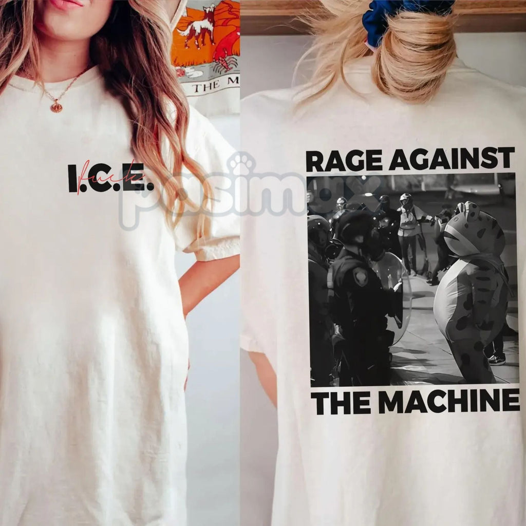 Pasimax Portland Frog "No Deportation" T-Shirt - Rage Against The Machine ICE Out Social Justice Tee, Two-Sided Graphic — det