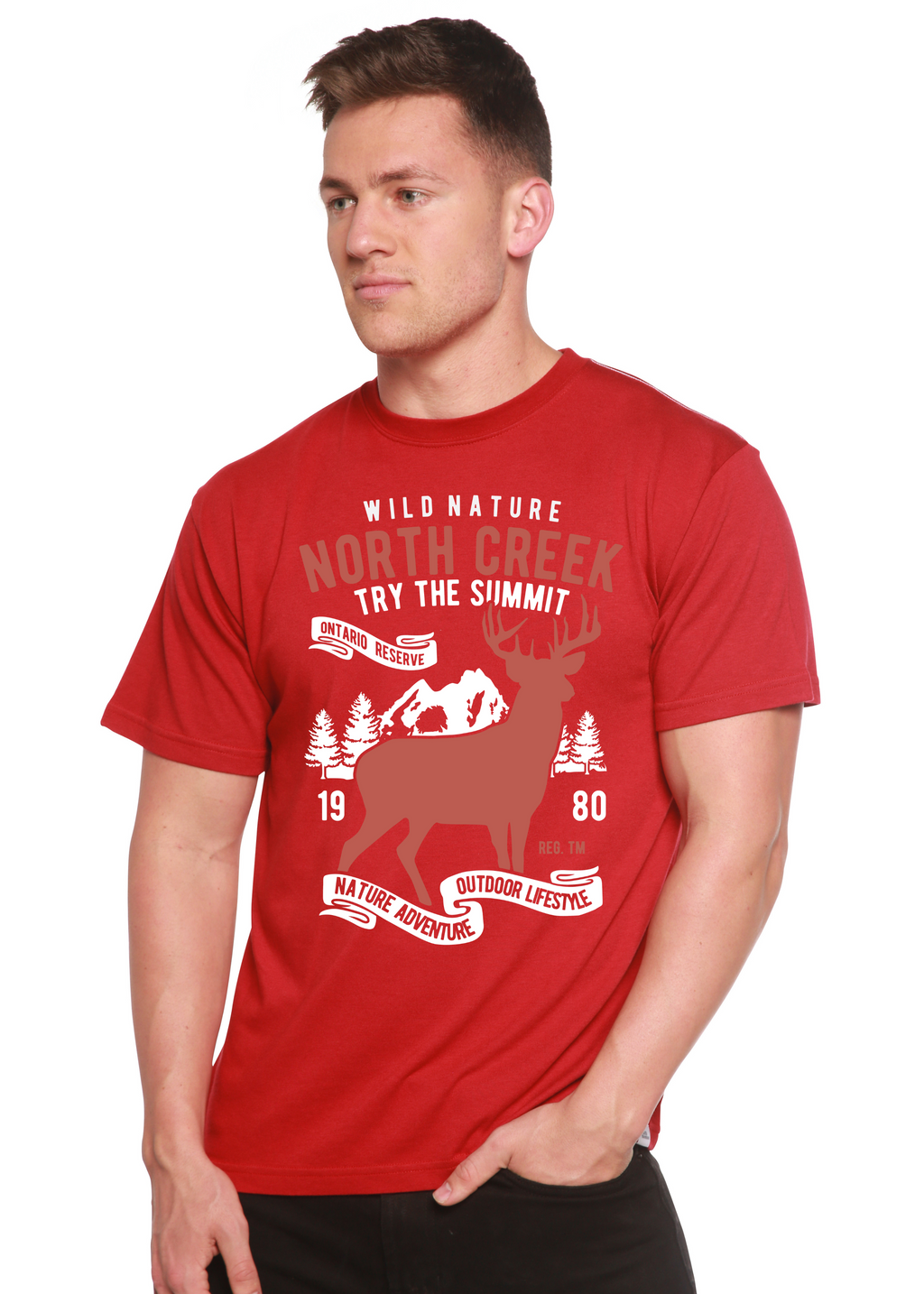 Spun Bamboo North Creek Spun Bamboo® Men's Bamboo Viscose/Organic Cotton Short Sleeve Graphic T-Shirt — alternative angle