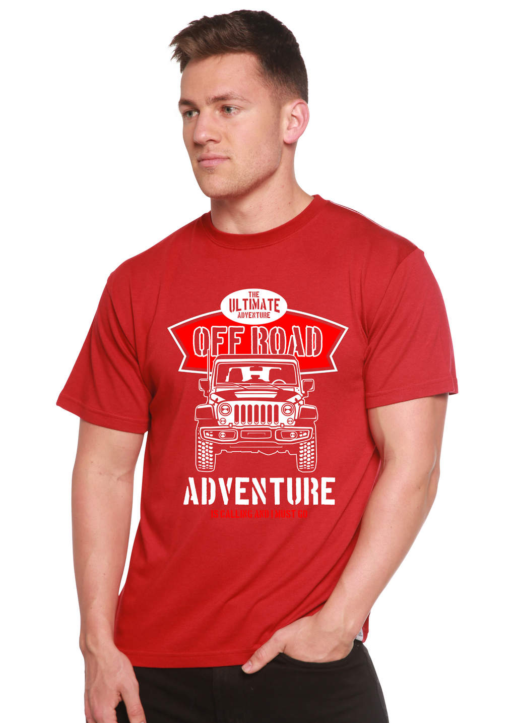 Spun Bamboo Off Road Spun Bamboo® Men's Bamboo Viscose/Organic Cotton Short Sleeve Graphic T-Shirt — side view