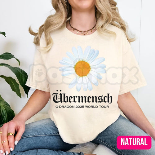 "Daisy Ubermensch World Tour 2025" T-Shirt – Retro Indie Music Graphic Tee, Remastered Heavy Cotton Post-Punk Top, Soft Lived-In Heavyweight Concert Tour Shirt, Made in USA