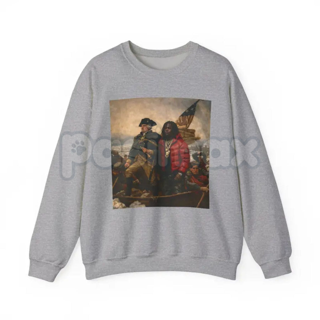Pasimax Chief K x Washington Sweatshirt | Crossing the Delaware Football Mashup Crewneck | KC Football History Pullover | Leg