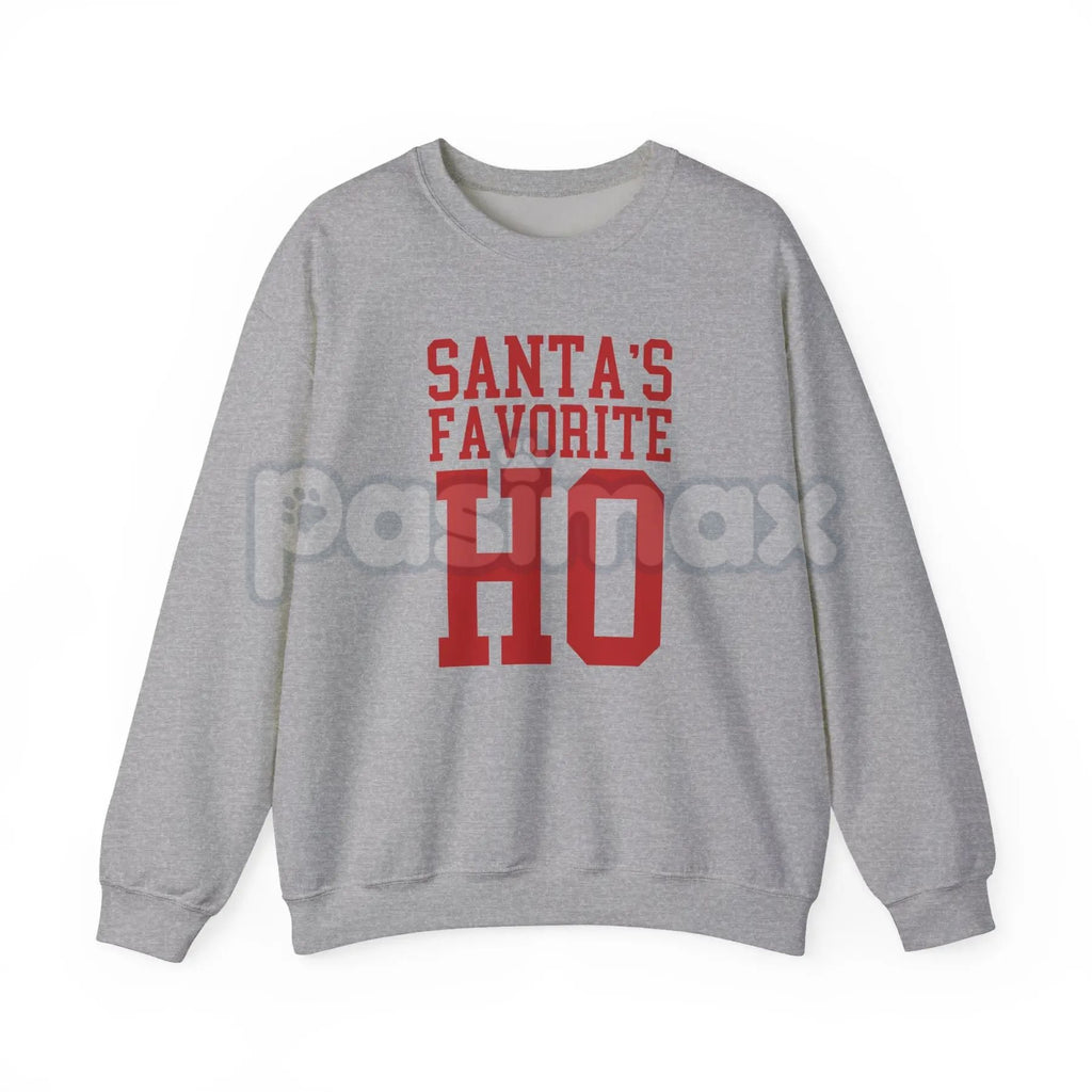 Pasimax Santa’s Favorite Ho Cozy Christmas Crewneck | Funny Viral Holiday Sweatshirt for Women | Adult Humor Xmas Jumper — de