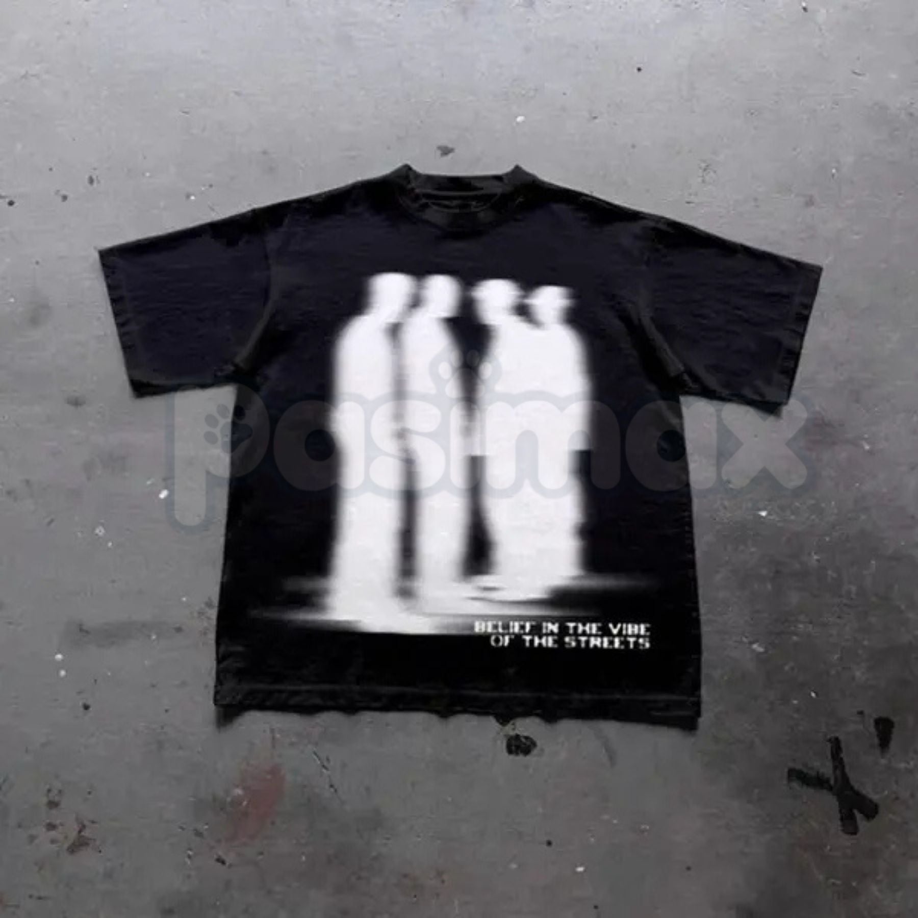 "Virtual Shadow" Street Atmosphere Graphic T-Shirt – Urban Shadow Character Streetwear Tee, Premium 100% Cotton High-Concept Cyber Top, Soft Lived-In Heavyweight Noir Aesthetic Shirt, Made in USA