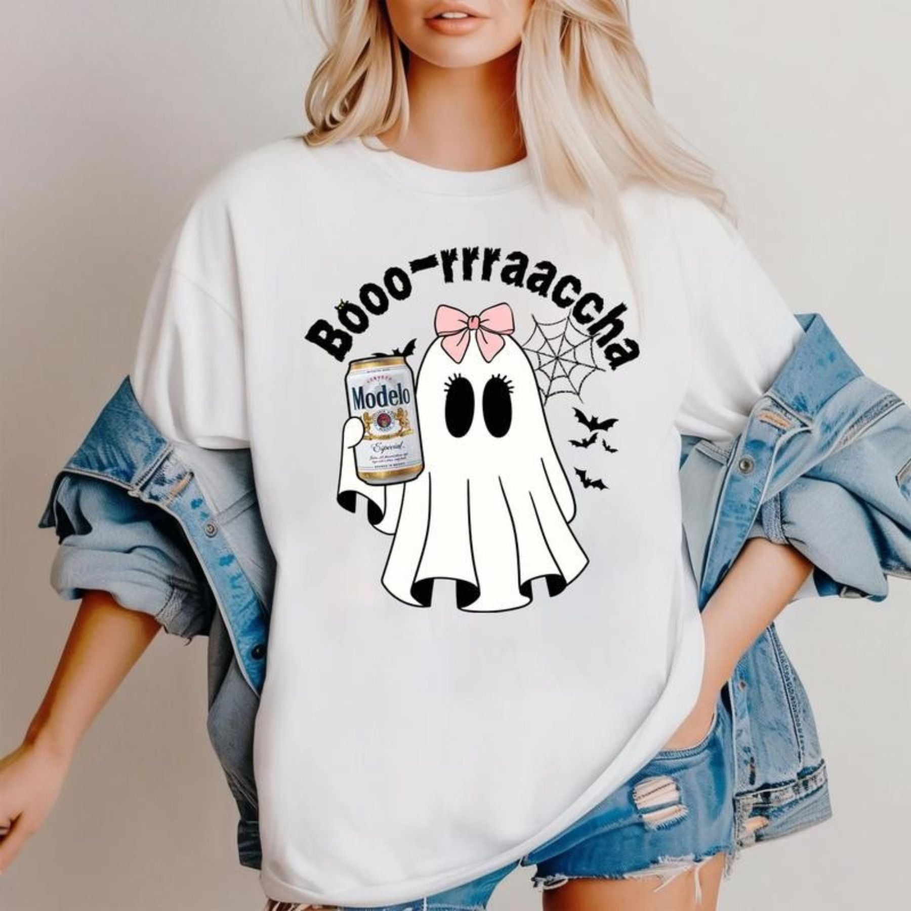 Pasimax Boo-zy Ghost Halloween T-Shirt — detail close-up
