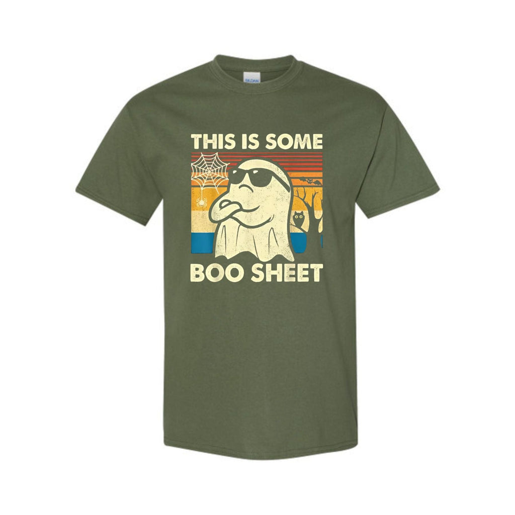 Pasimax "This is Some Boo Sheet" Ghost T-Shirt — detail close-up
