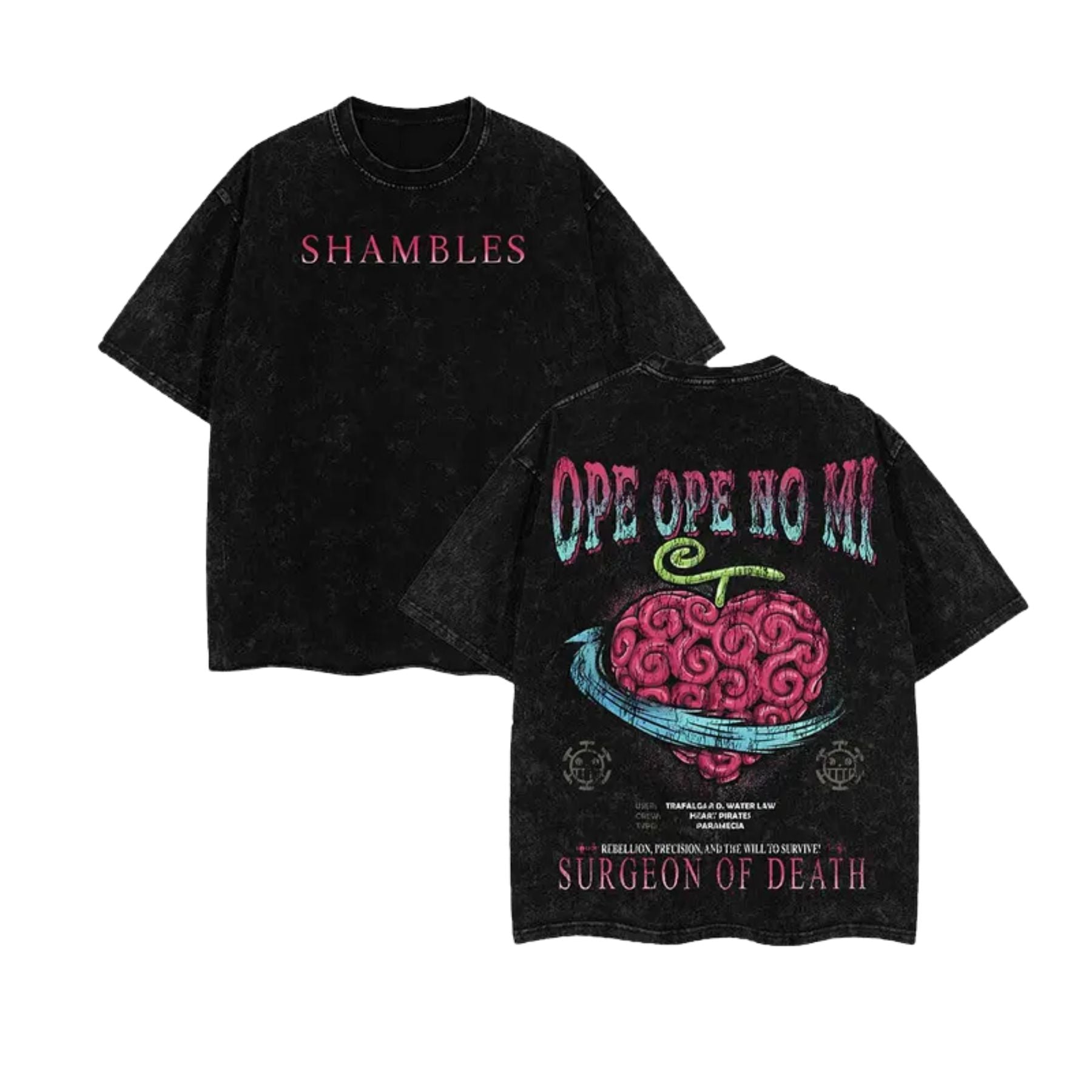 Pasimax Devil Fruit One Piece Washed Tee — lifestyle context