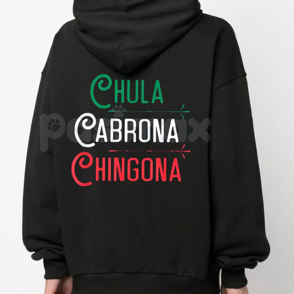 Pasimax Chingona Chola Mexican Pride Hoodie – Men’s Edgy Graphic Streetwear, Vintage Culture Pullover, Long Sleeve Hooded Swe