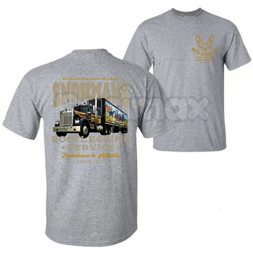Snowman's Bootlegging Service T-Shirt – Smokey and the Bandit Truck Graphic Tee, Premium 100% Cotton 70s Movie Icon Top, Soft Lived-In Heavyweight Retro Outlaw Shirt, Made in USA