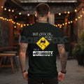 Pasimax "But Officer the Sign Said Do a Burnout" Funny Hoodie – Car Guy Graphic Tee, Sweatshirt & T-Shirt — detail close-up