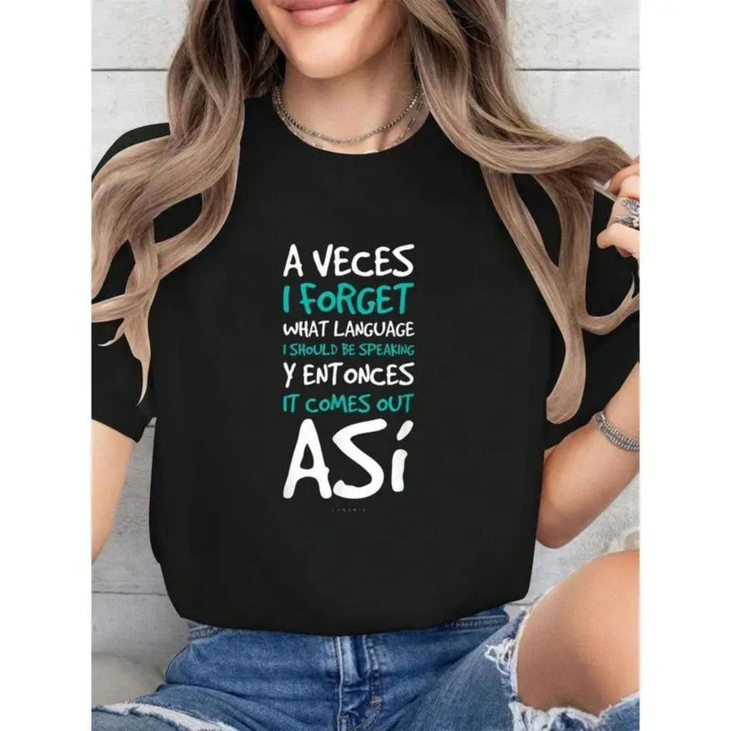 Pasimax "A Veces I Forget What Language" T-Shirt — detail close-up