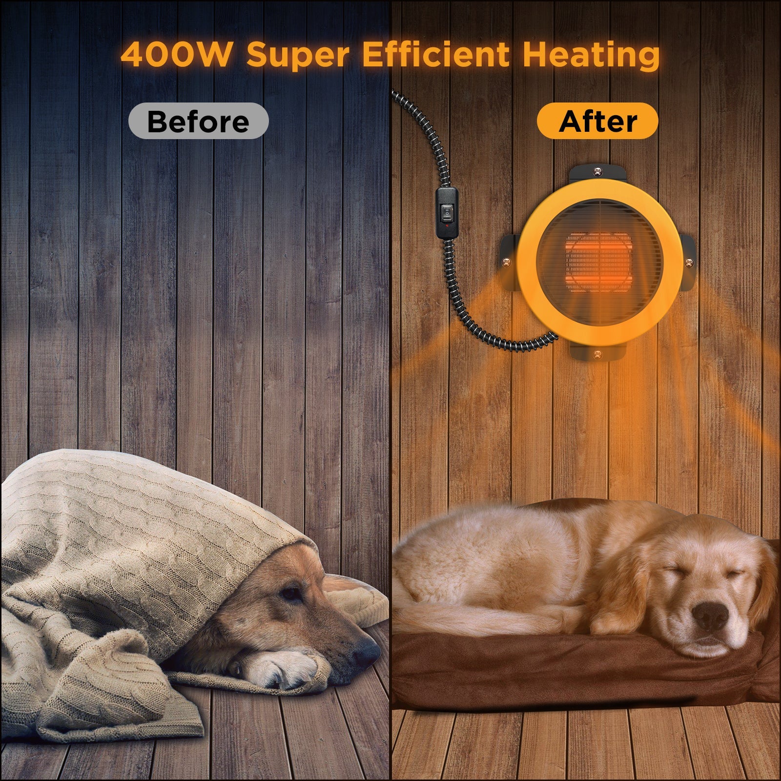 (Open Box) Neighborhood DH400A Dog House Heater – TURBRO, view 2