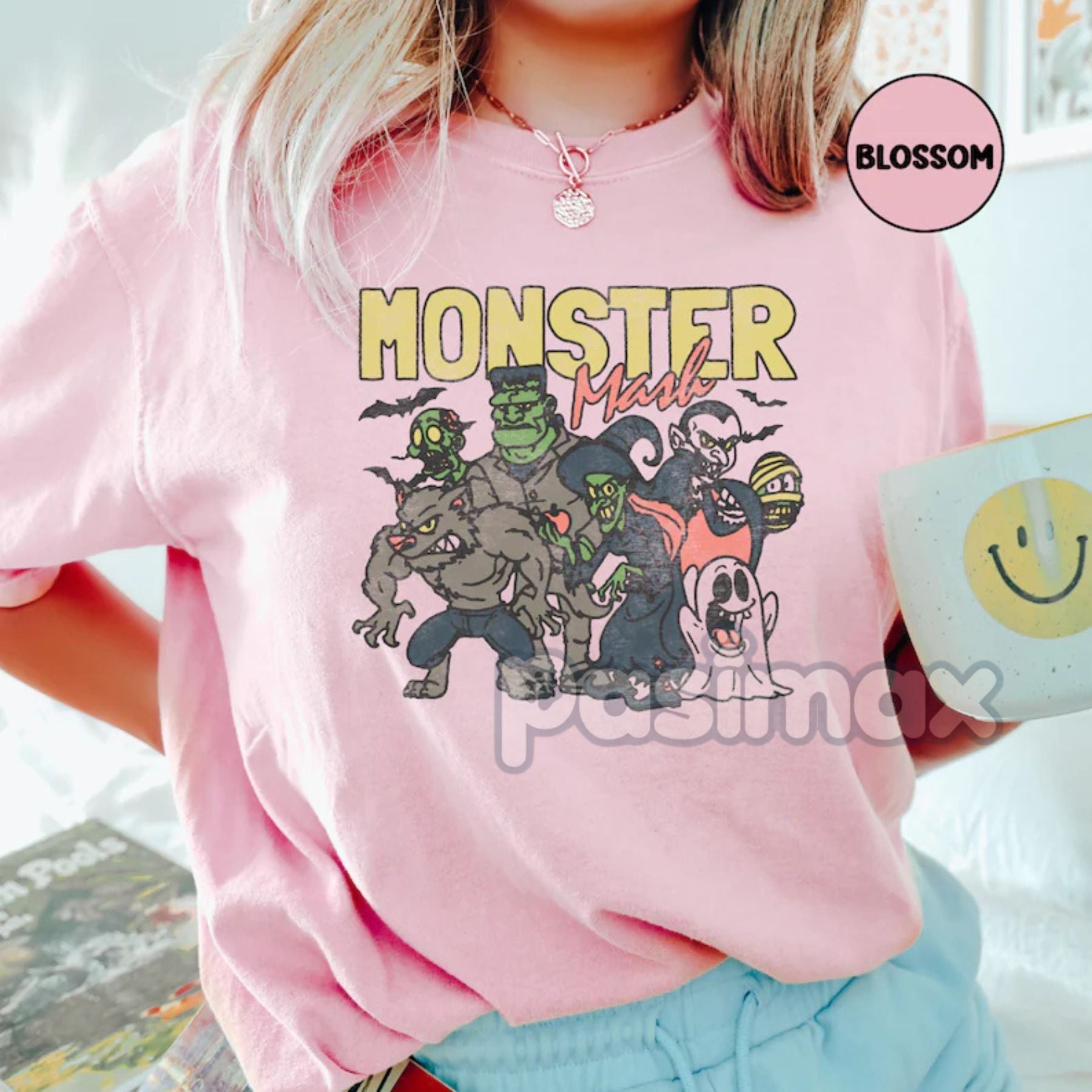 Pasimax 'Monster Mash' Comfort Colors Shirt — detail close-up