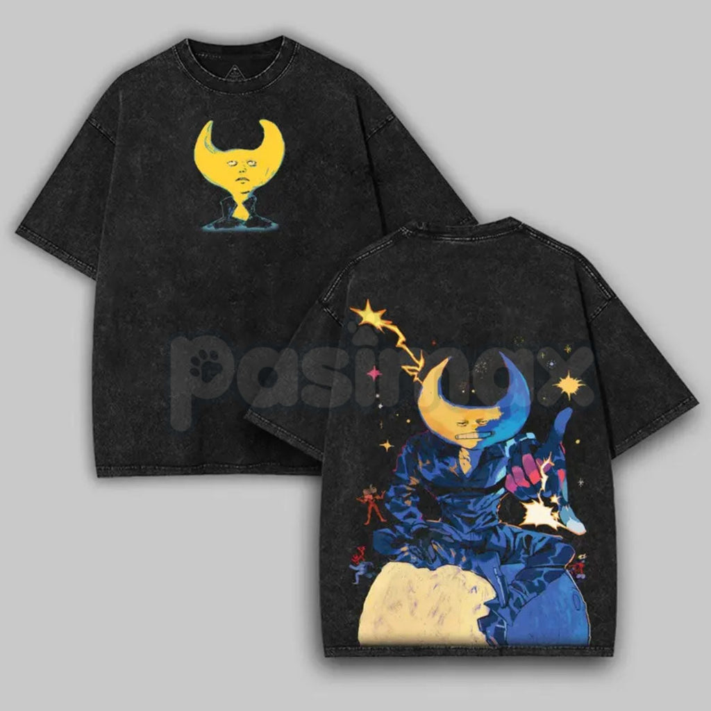 Pasimax Hylics Game Oversize Acid Wash T-Shirt – Surreal Indie RPG Graphic Tee, Heavy Cotton — detail close-up