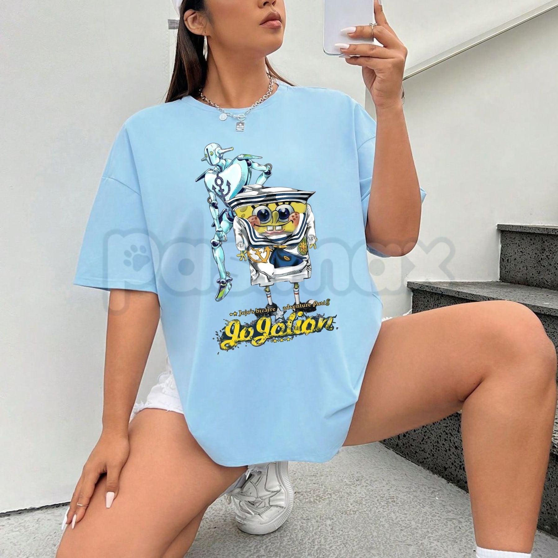 JoJo’s Bizarre Adventure Anime Graphic T-Shirt – Retro Stardust Crusaders Streetwear Tee, Premium 100% Cotton Golden Wind Fan Top, Soft Lived-In Heavyweight Harajuku Anime Shirt, Made in USA