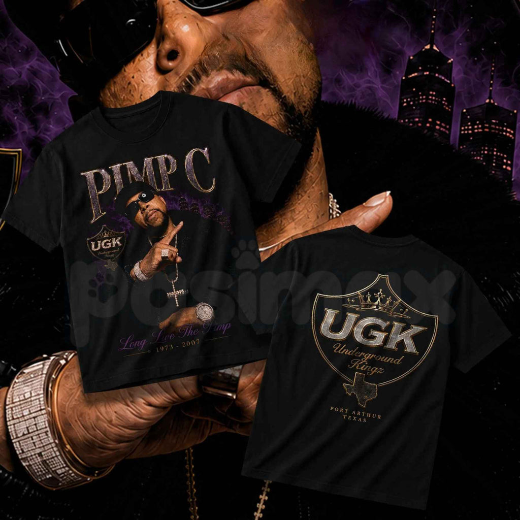 Pimp C Long Live The Pimp Heavy Cotton Unisex Graphic T Shirt – Vintage Rap Legend Tribute Tee, Retro Texas Hip Hop Culture Classic Cotton Streetwear Shirt