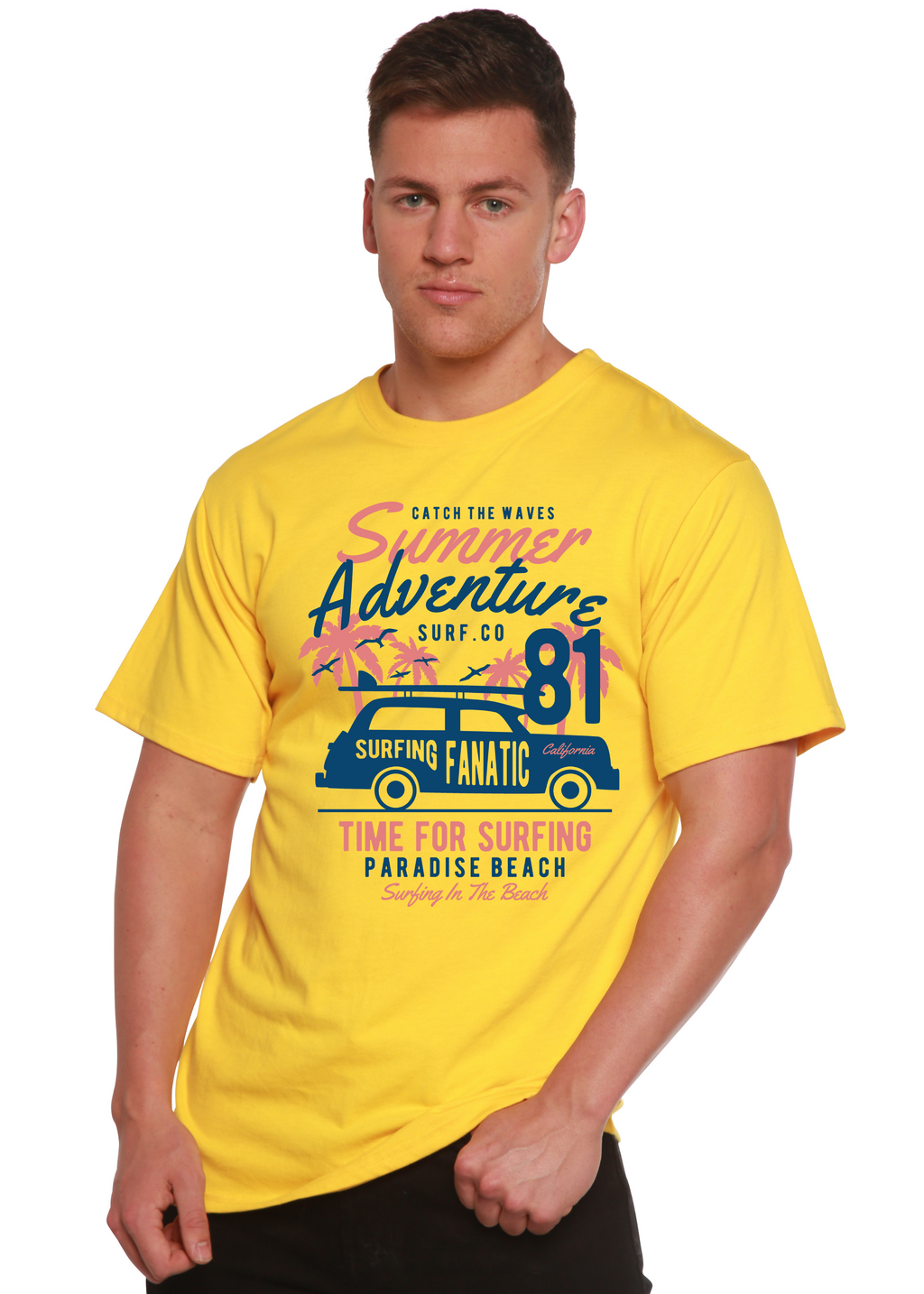 Spun Bamboo Sammer Adventure Spun Bamboo® Men's Bamboo Viscose/Organic Cotton Short Sleeve Graphic T-Shirt — back view